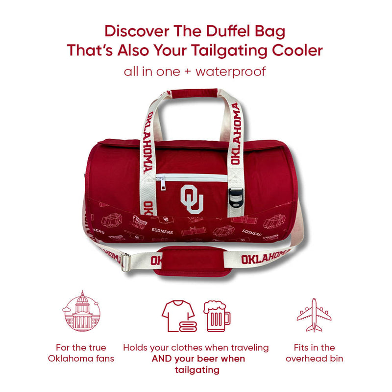 Load image into Gallery viewer, University of Oklahoma Duffel Cooler
