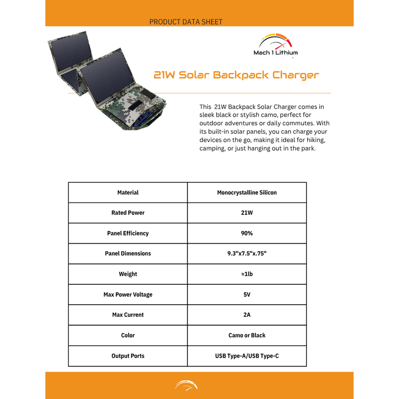 Load image into Gallery viewer, 21W Backpack Solar Charger
