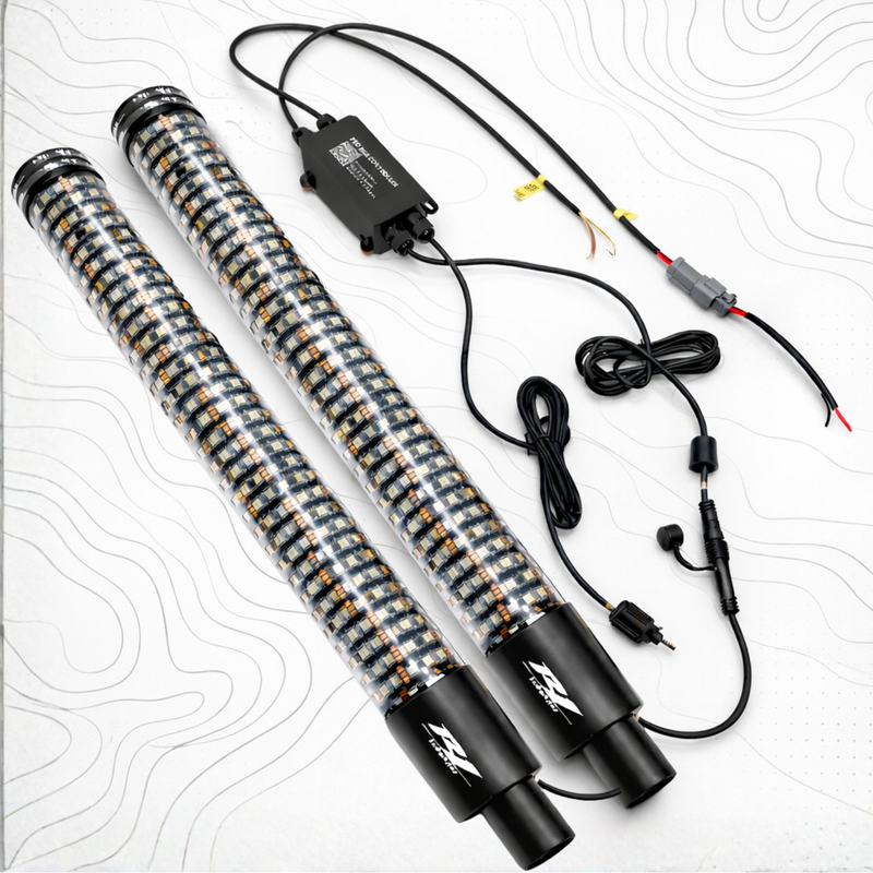 Load image into Gallery viewer, Pro Series LED Light Whips with Bluetooth &amp; Remote - R1 Industries
