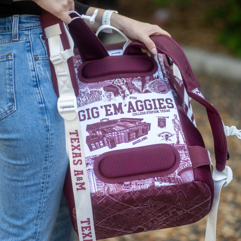 Load image into Gallery viewer, Texas A&amp;M University Backpack Cooler
