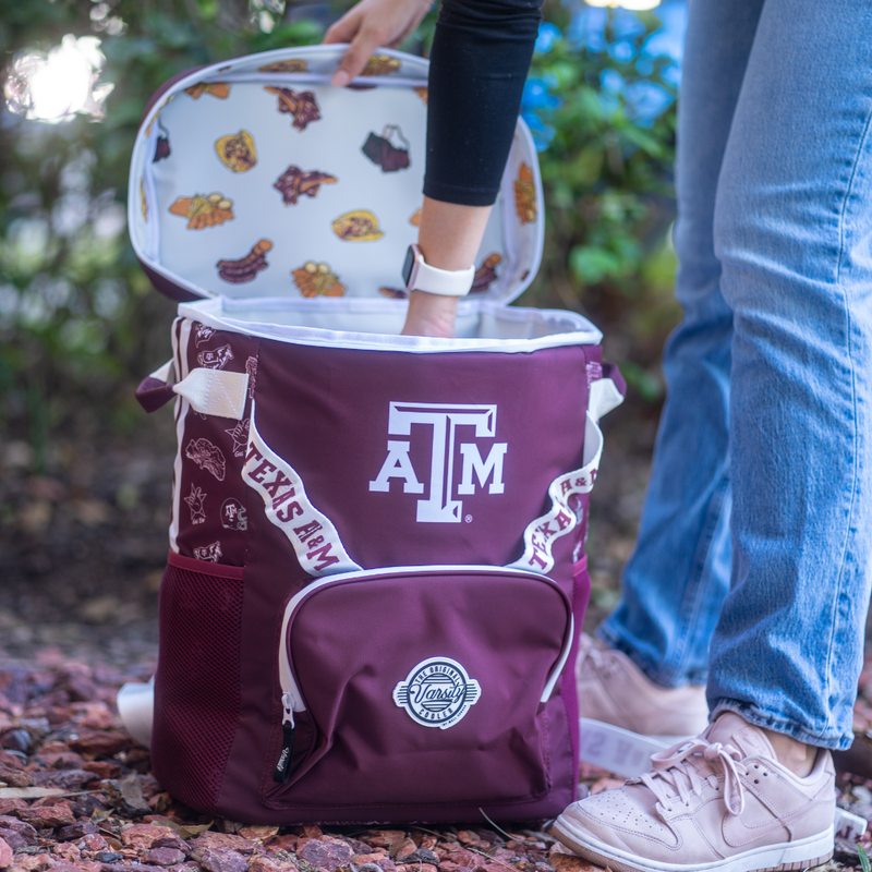Load image into Gallery viewer, Texas A&amp;M University Backpack Cooler
