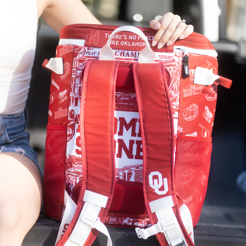 Load image into Gallery viewer, University of Oklahoma Backpack Cooler
