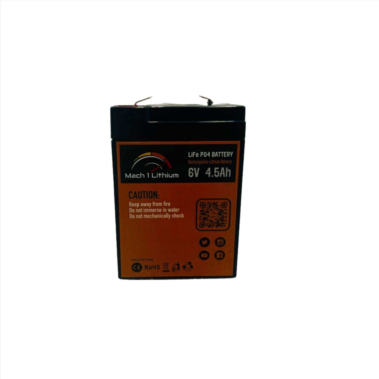 Mach 1 Lithium 6V 4.5AH LIFEP04 Battery - Skoutley Outdoors LLC