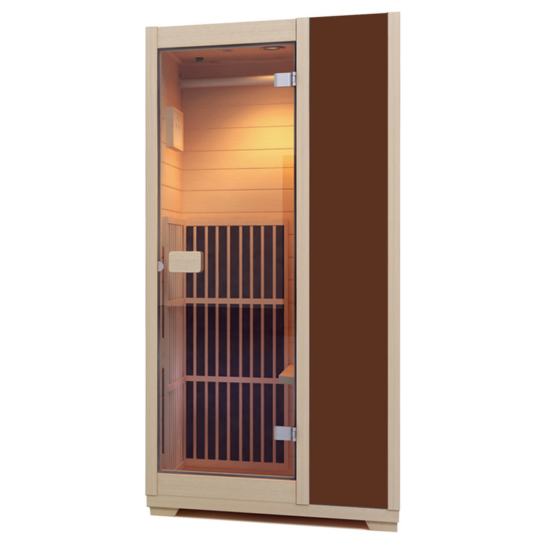Load image into Gallery viewer, Blisspod | Vienna | Far Infrared Sauna | Canadian Hemlock Very Low EMF | 72.8"H x 35.4"W x 25.6"D | 1 Person
