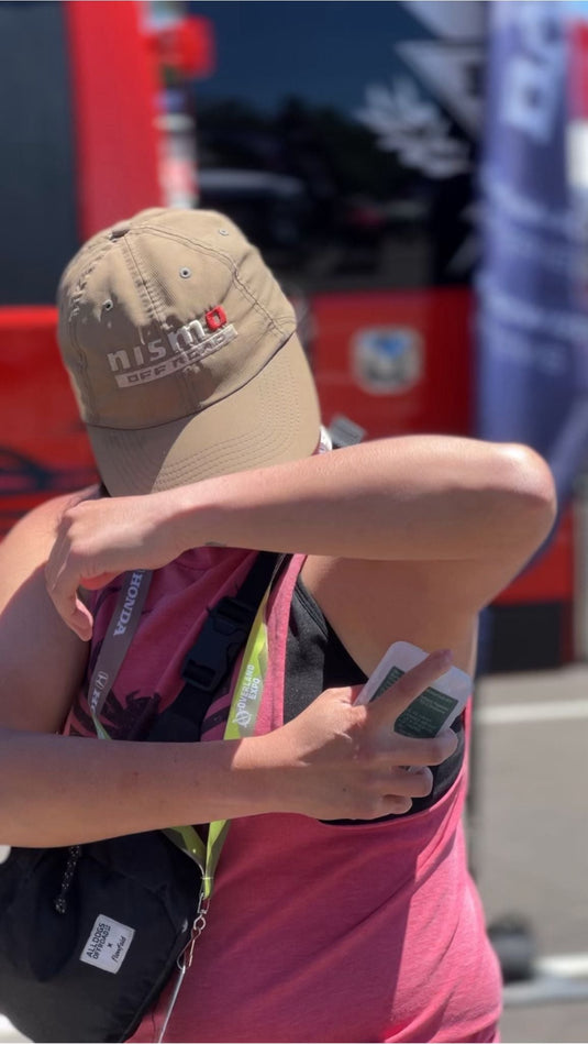 Tactical Molle Zipper Bag + Adventure Sampler Kit: 4 Shower Pouches, 1 Hand Sanitizer (80%), and 1 Deodorant