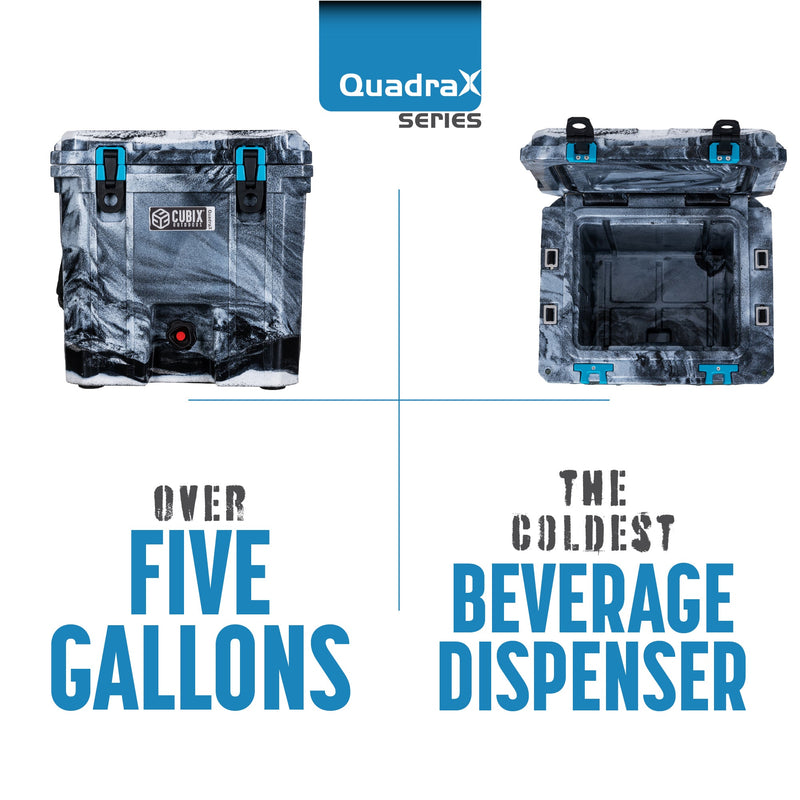 Load image into Gallery viewer, 5 Gallon, 2-in-1 Beverage Dispenser/Cooler - QuadraX Hard Cooler
