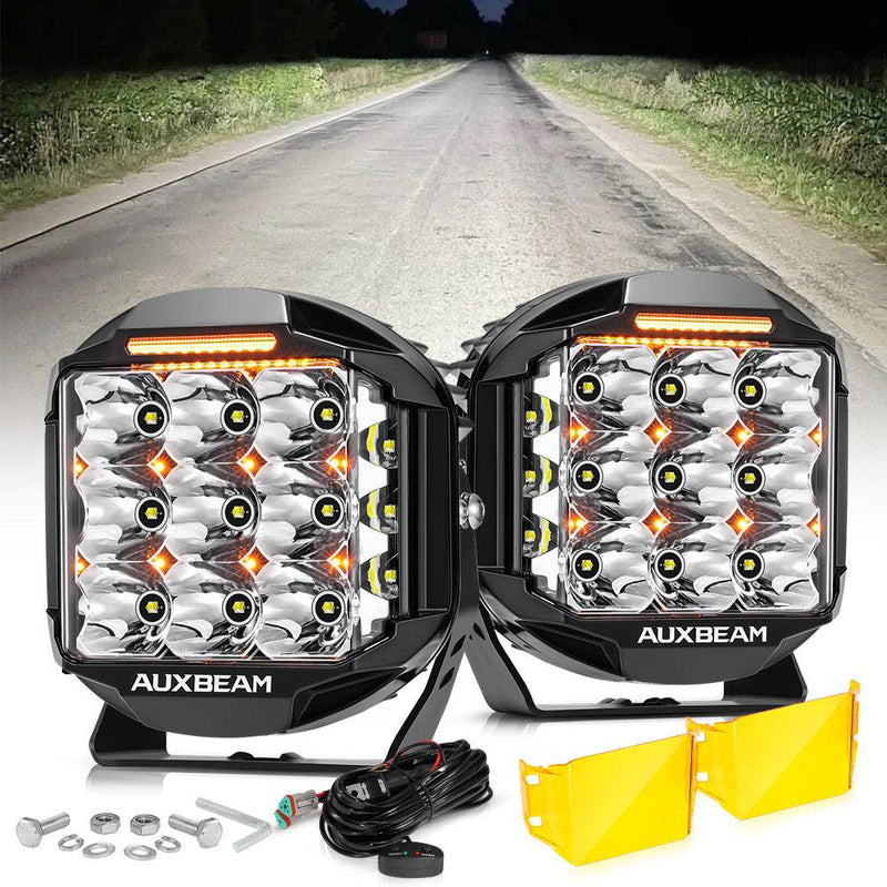 Load image into Gallery viewer, V-MAX Series Combo Beam Side Shooter LED Pod Lights with Amber DRL
