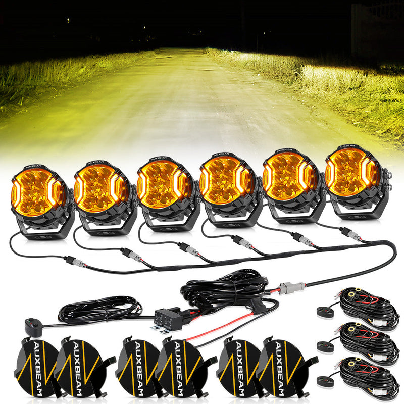 Load image into Gallery viewer, V-ULTRA Series | 3 Inch 108W LED Side Shooter Amber Pod Lights with Amber DRL
