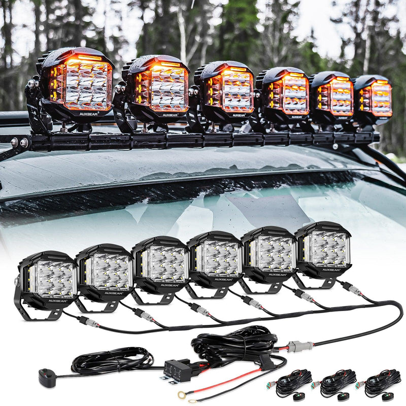 Load image into Gallery viewer, V-max Series 6Pcs Side Shooter Pod Lights with Power Harness
