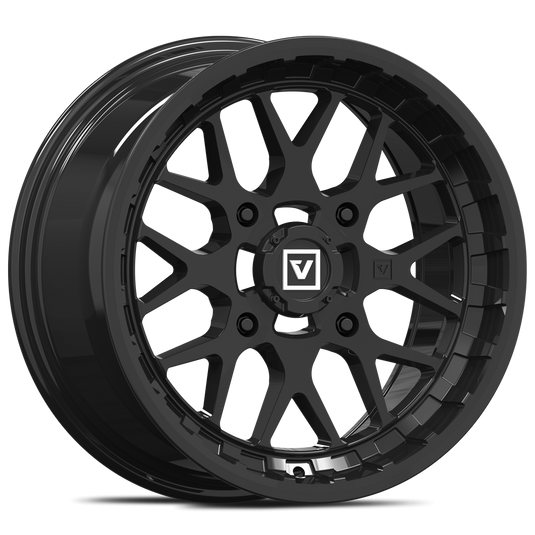 V03 14X7 +25MM 4X110 GLOSS BLACK