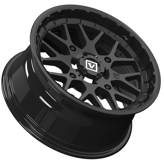 V03 15X7 +25MM 4X137 GLOSS BLACK