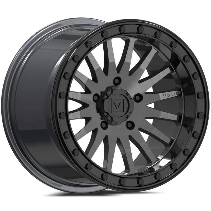 Load image into Gallery viewer, V06 BEADLOCK 15X10 +25 5X114.3 BRUSHED GUNMETAL
