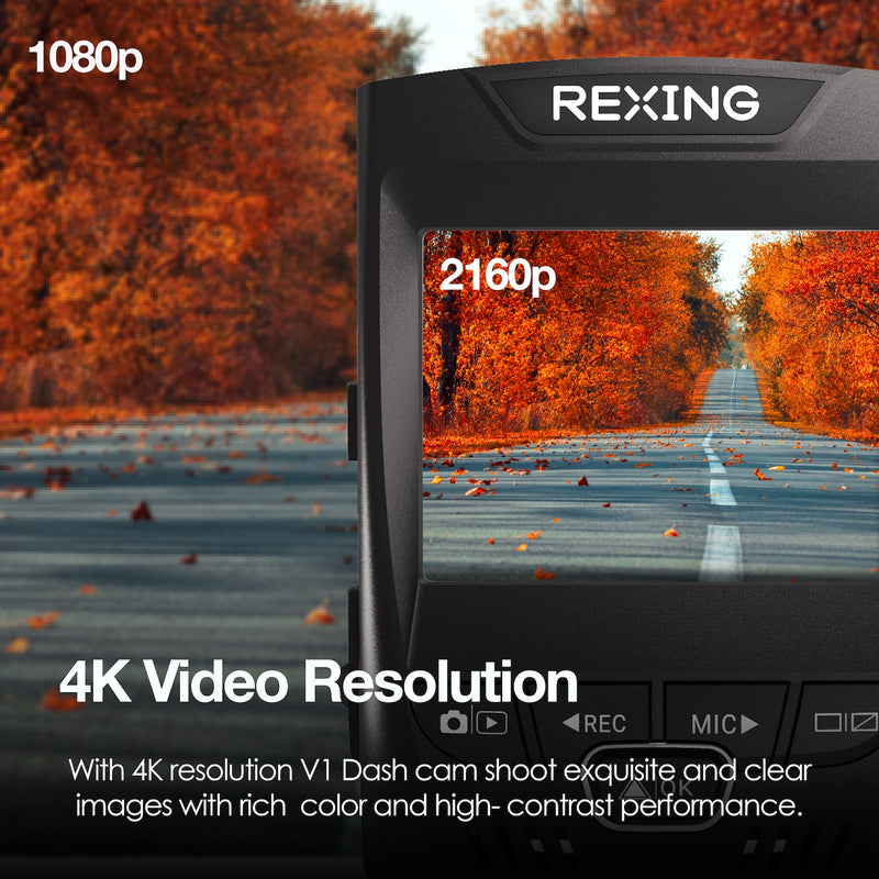 Load image into Gallery viewer, Rexing V1-4K Ultra HD Car Dash Cam with Wi-Fi
