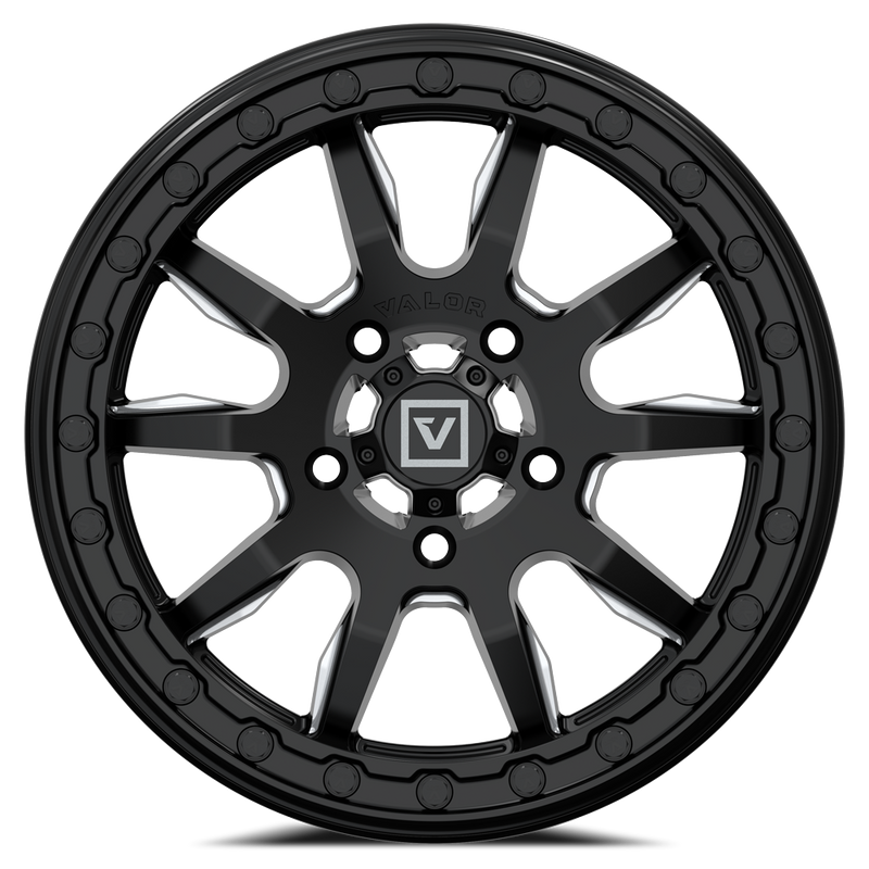 Load image into Gallery viewer, V15 BEADLOCK 15X7 +45MM 5X114.3 SATIN BLACK MILLED
