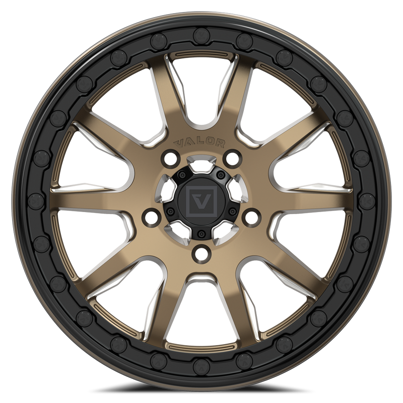 Load image into Gallery viewer, V15 BEADLOCK 15X7 +45MM 5X114.3 SATIN BRONZE MILLED

