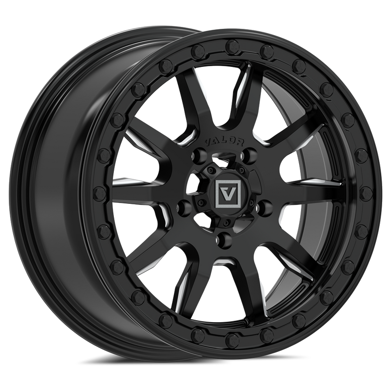 Load image into Gallery viewer, V15 BEADLOCK 15X7 +45MM 5X114.3 SATIN BLACK MILLED
