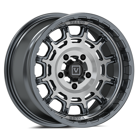 V17 15X8 +10MM 5X114.3 BRUSHED GUNMETAL