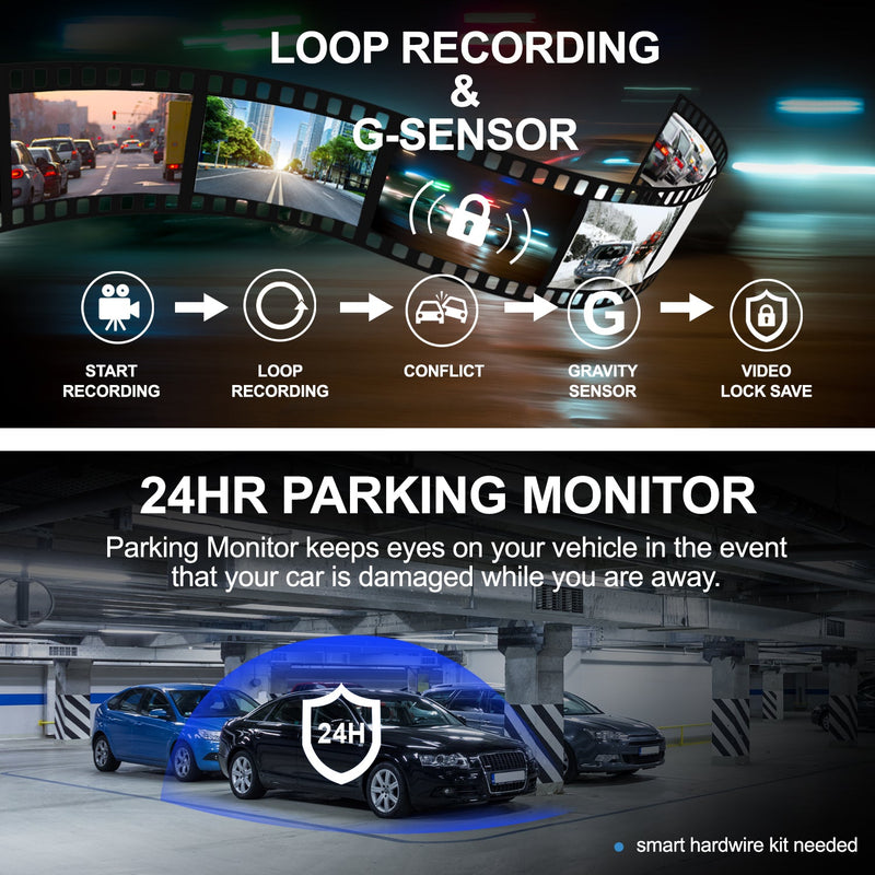 Load image into Gallery viewer, Rexing V1P Max 4K UHD Dual Channel Dash Cam 4K 3840×2160 Front + 1080p Rear with Wi-Fi and GPS
