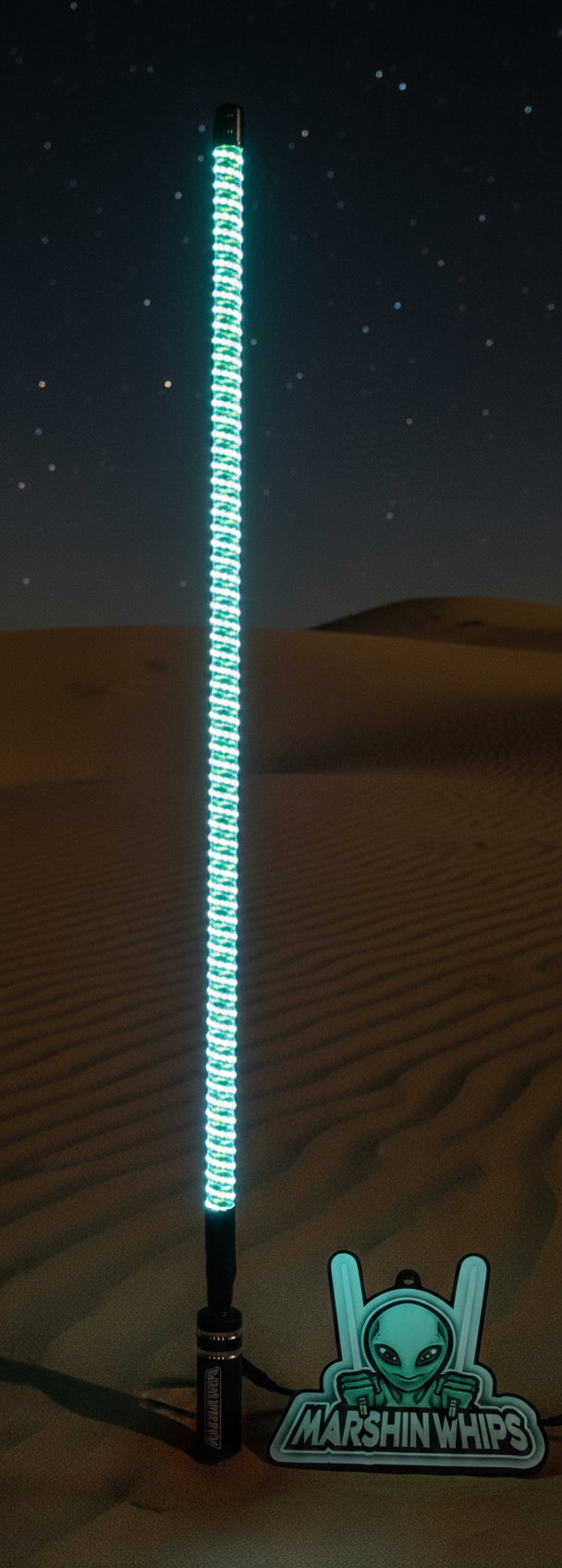 Load image into Gallery viewer, V2 Black Out LED Whip: The Ultimate Stealth Single
