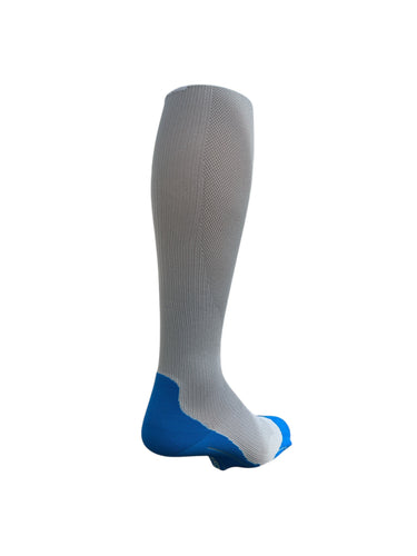 2XU Men's Compression Performance Run Sock - MA2442e (Grey/Blue) Medium
