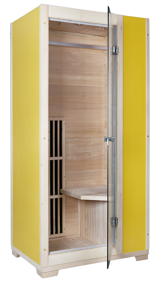 Load image into Gallery viewer, Blisspod | Vienna | Far Infrared Sauna | Canadian Hemlock Very Low EMF | 72.8"H x 35.4"W x 25.6"D | 1 Person
