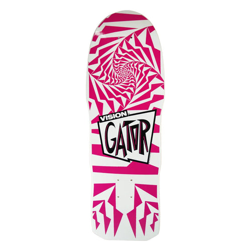 Vision Gator II Skateboard Deck - 10.25″ White/Pink