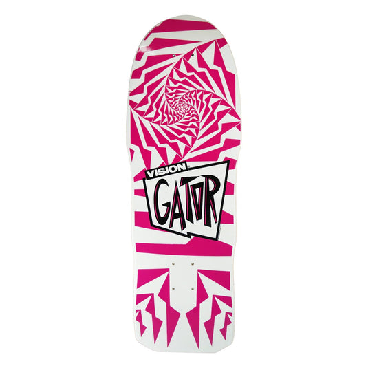 Vision Gator II Skateboard Deck - 10.25″ White/Pink