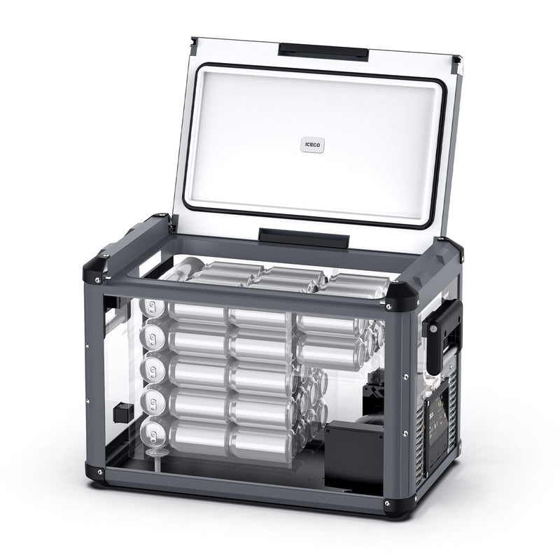 Load image into Gallery viewer, VL45ProD Dual Zone Portable Freezer - Gray | ICECO
