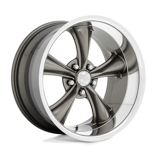 American Racing Vintage Vn338 Boss Tt Graphite With Diamond Cut Lip