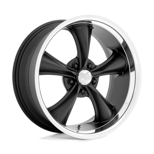 American Racing Vintage Vn338 Boss Tt Textured Black With Diamond Cut Lip