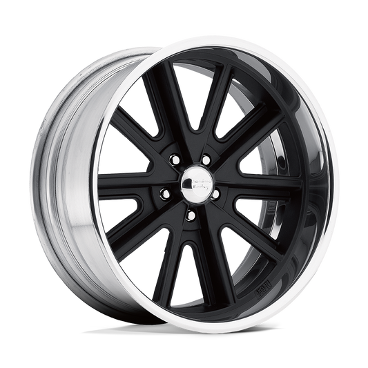 American Racing Vintage Two Piece Hot Rod Black Center Polished Barrel