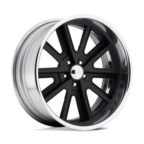 American Racing Vintage Two Piece Hot Rod Black Center Polished Barrel