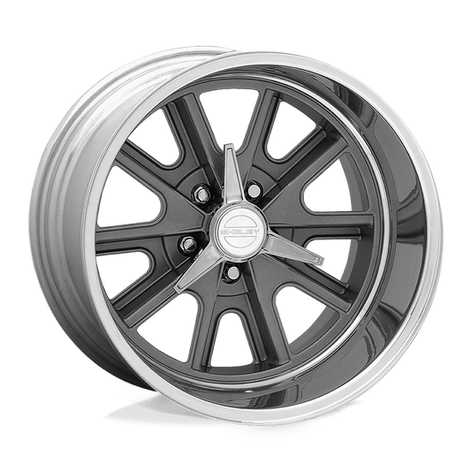 American Racing Vintage Vn427 Shelby Cobra Two Piece Mag Gray Center Polished Barrel