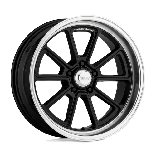 American Racing Vintage Vn510 Draft Gloss Black Diamond Cut Lip