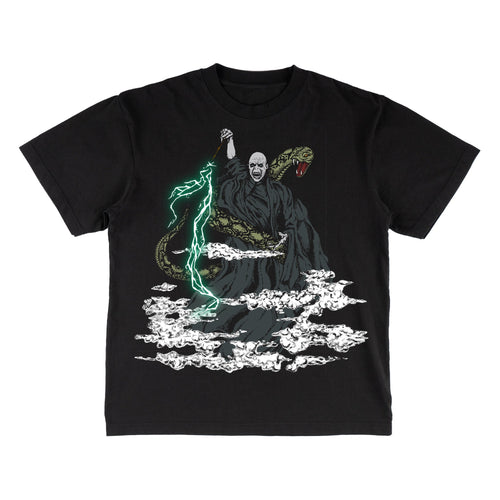 Welcome x Harry Potter Voldemort Boxy Garment-Dyed Tee - Black