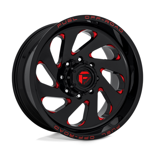 Fuel 1 Pc D638 Vortex Gloss Black Red Tinted Clear