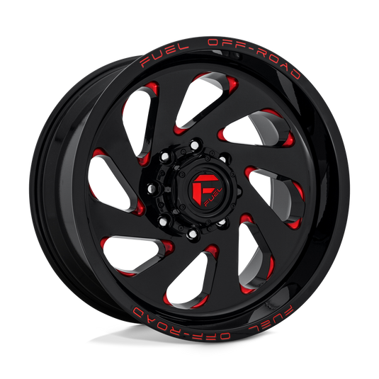 Fuel 1 Pc D638 Vortex Gloss Black Red Tinted Clear