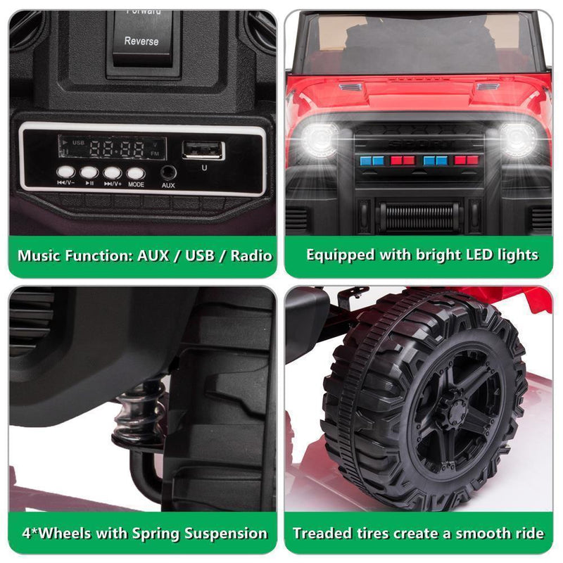 Load image into Gallery viewer, Electric Ride-On Truck for Kids with LED Lights, MP3 Player, and Remote Control
