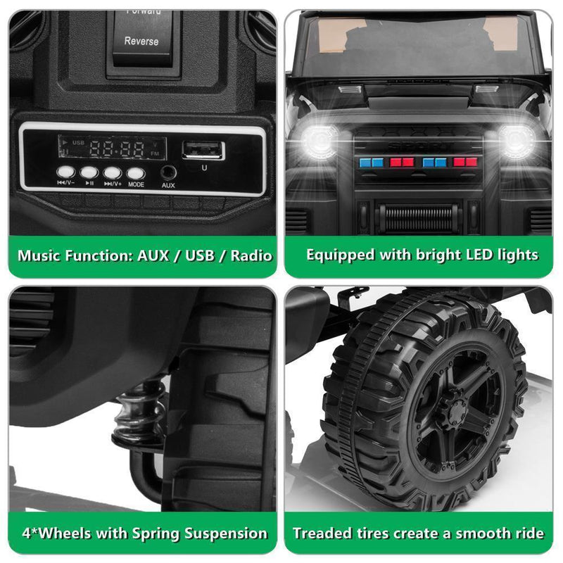 Load image into Gallery viewer, Electric Ride-On Truck for Kids with LED Lights, MP3 Player, and Remote Control
