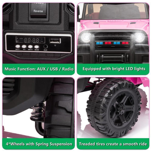 Remote Control Ride On Car Truck with 3 Speed Modes - Perfect for Christmas Fun!