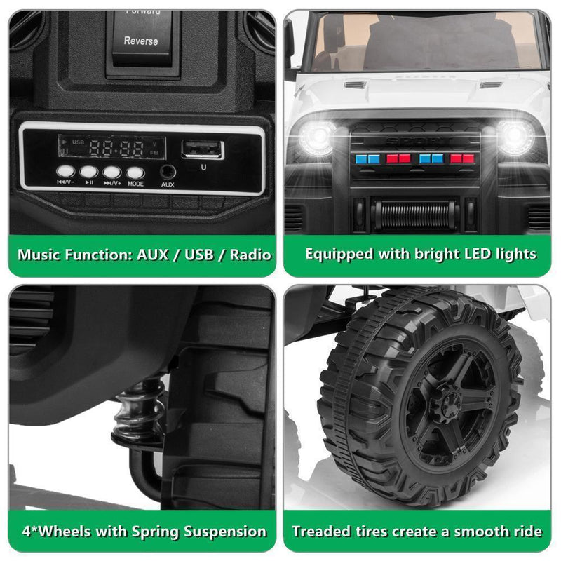 Load image into Gallery viewer, Electric Ride-On Truck for Kids with LED Lights, MP3 Player, and Remote Control

