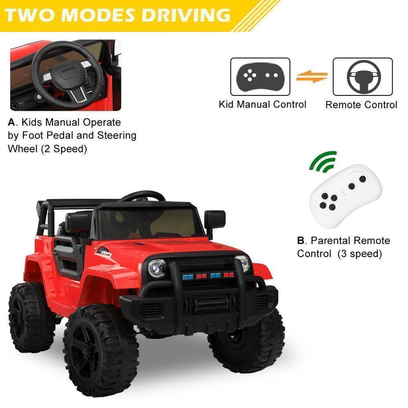 Load image into Gallery viewer, Electric Kids Ride-On SUV with Remote Control, MP3 Player, and LED Lights - 3 Speed Options
