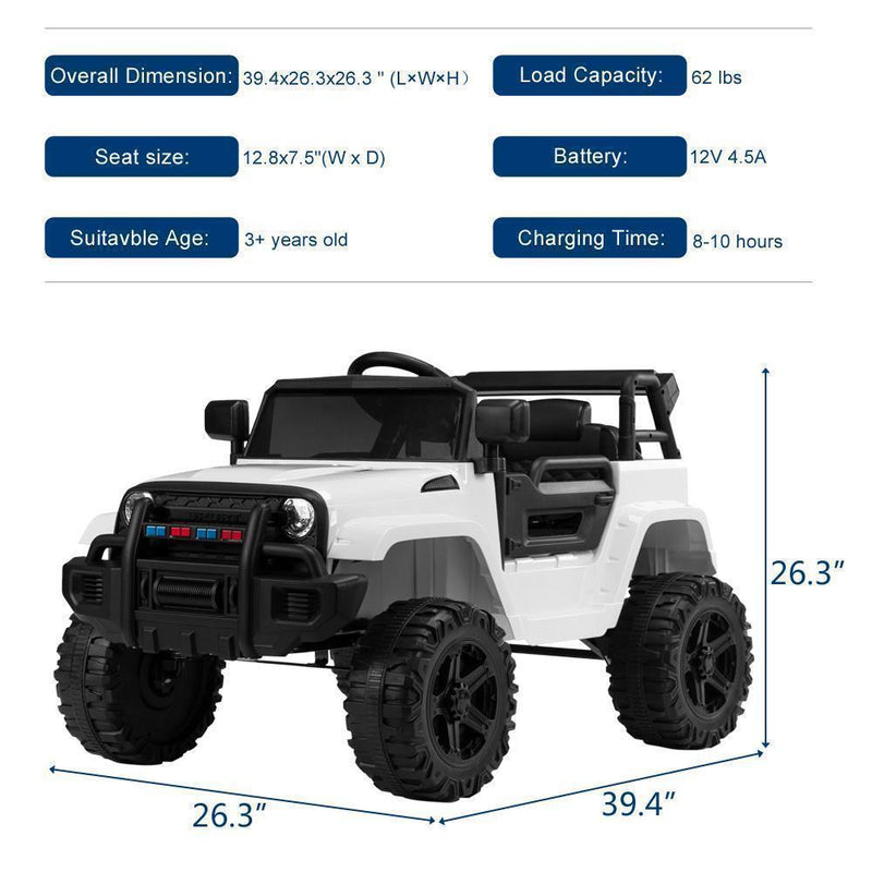 Load image into Gallery viewer, Interactive Ride-On Car Truck for Kids with Music, Lights, 3 Speeds, and Remote Control Safety Guide
