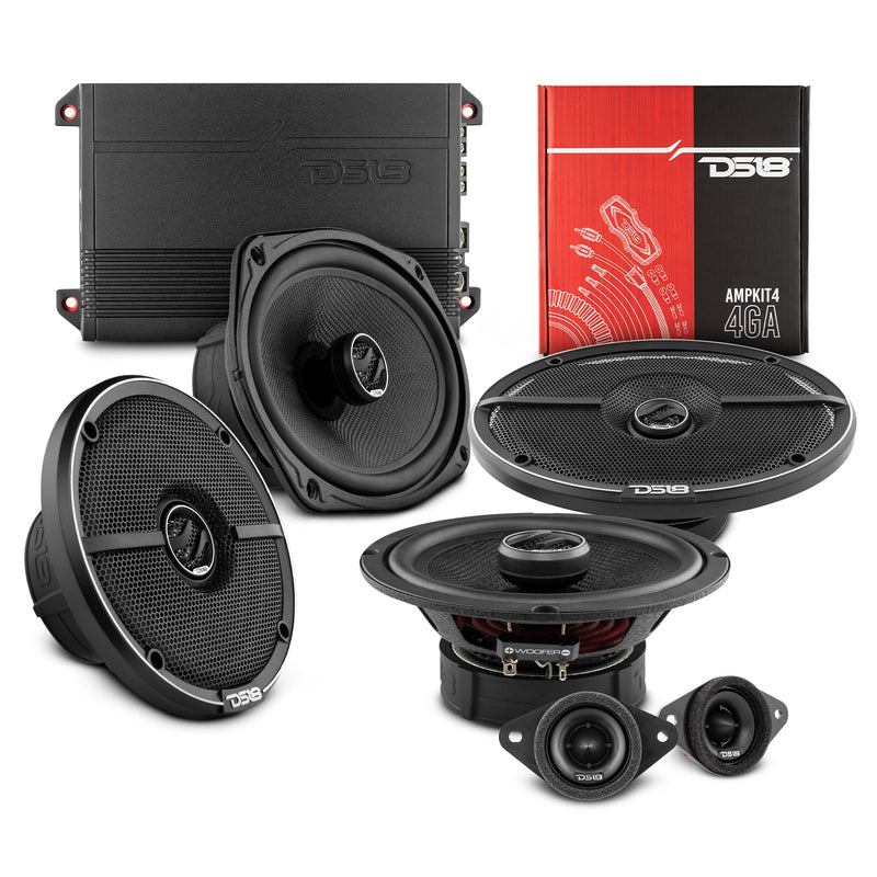 Load image into Gallery viewer, DS18 2005-2021 Toyota Tacoma Double and Access Cab Front and Back Doors Speakers Better Upgrade/Replacement Package 1600 Watts
