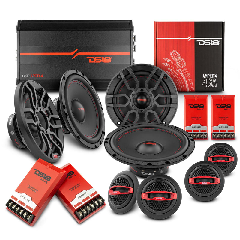 Load image into Gallery viewer, DS18 2009-2014 Acura TL Front and Back Doors Speakers Good Upgrade/Replacement Package 900 Watts
