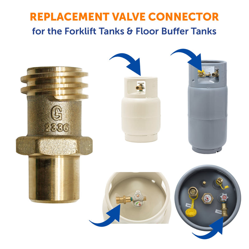Load image into Gallery viewer, Flame King VSCFL Forklift and Buffer Tank Connector Valve
