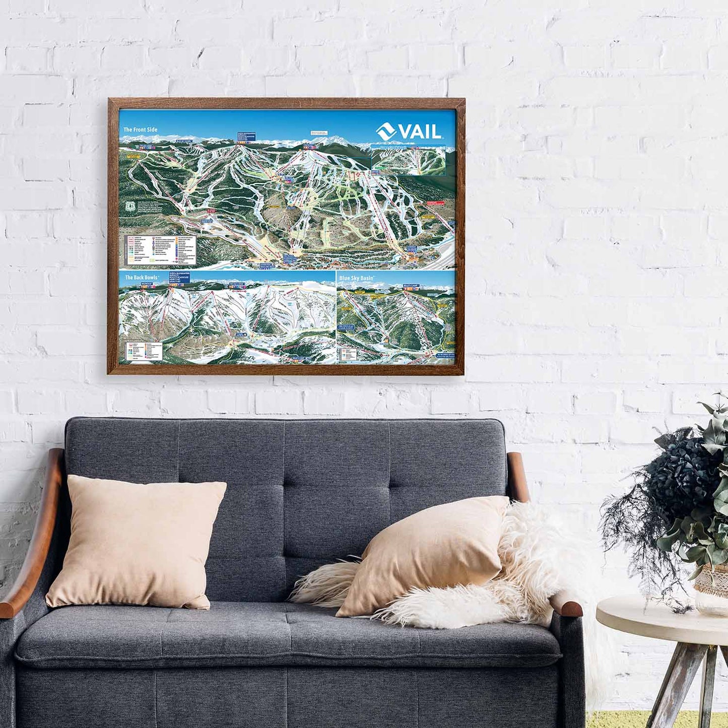 Vail Ski Resort Trail Map Poster