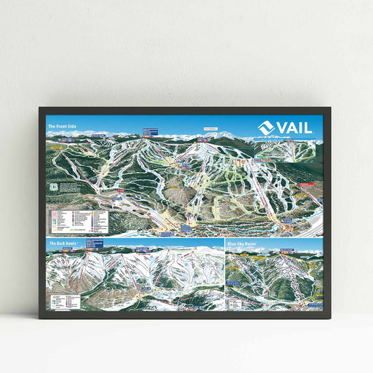 Vail Ski Resort Trail Map Poster