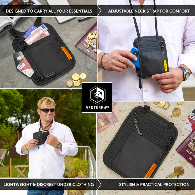 Load image into Gallery viewer, Slim Minimalist Design Travel Neck Wallet
