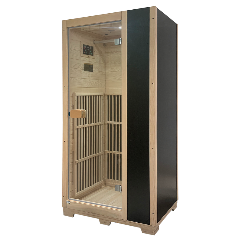 Load image into Gallery viewer, Blisspod | Vienna | Far Infrared Sauna | Canadian Hemlock Very Low EMF | 72.8"H x 35.4"W x 25.6"D | 1 Person
